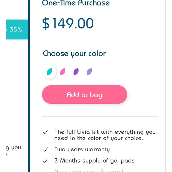 Lightly used Livia device in teal. Pads never used . Great for cramps! - Picture 4 of 4